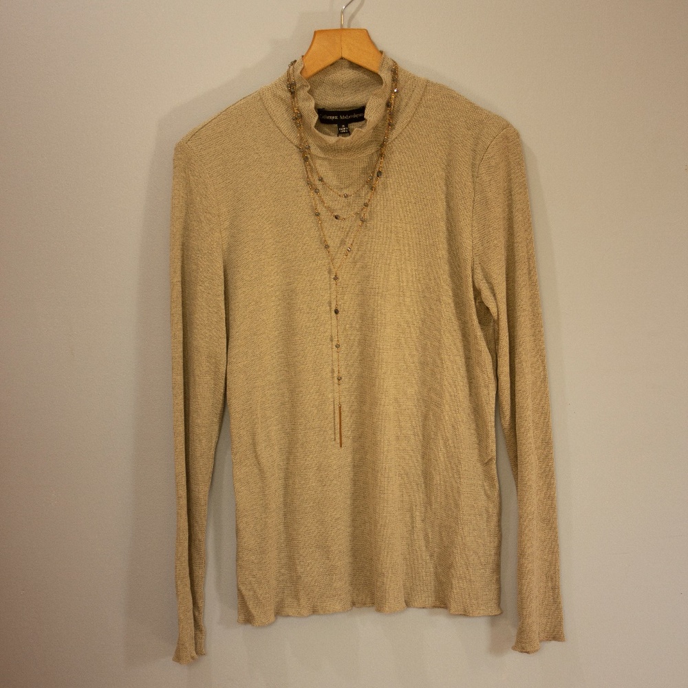 Catherine Malandrino Taupe Turtleneck Sweater
